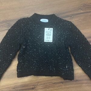 brand new zara girls sequins sweater. size 9-10
